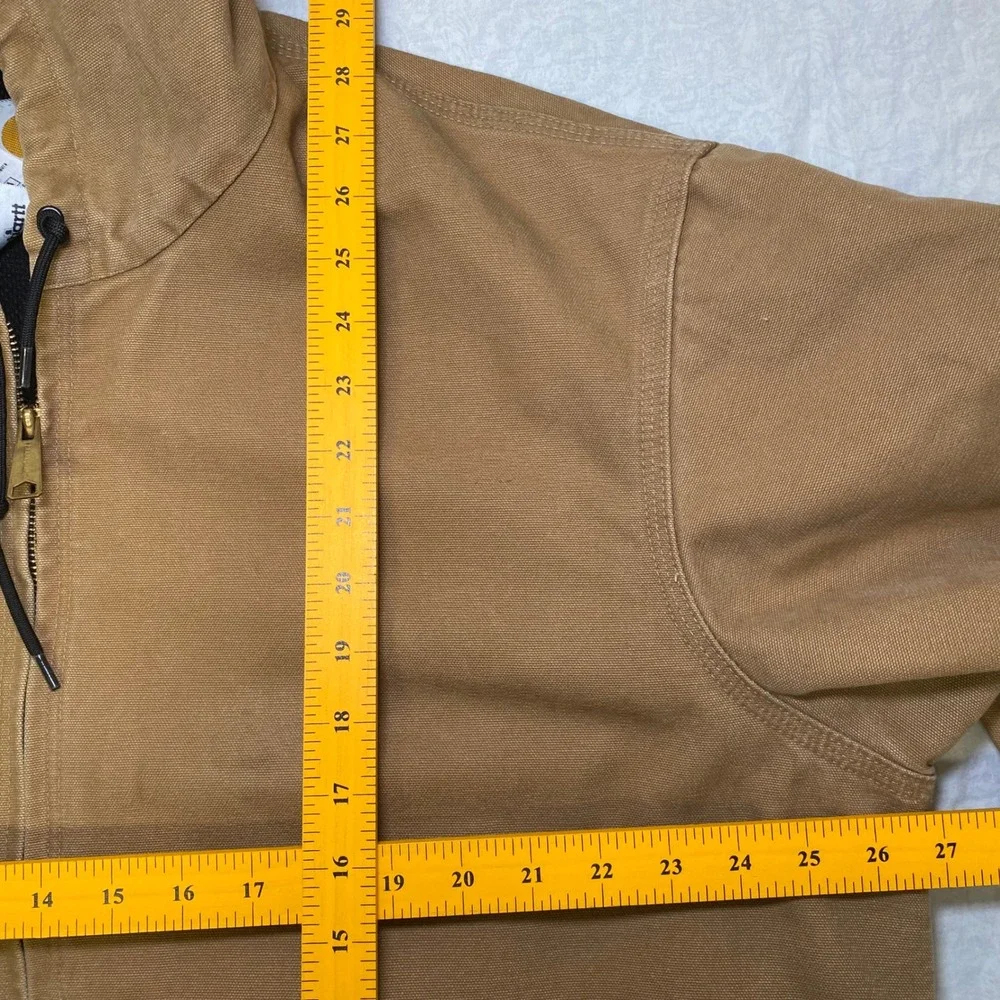 Carhartt J140 USA Duck Active Jacket Hooded Thermal Lined Brown XL Regular